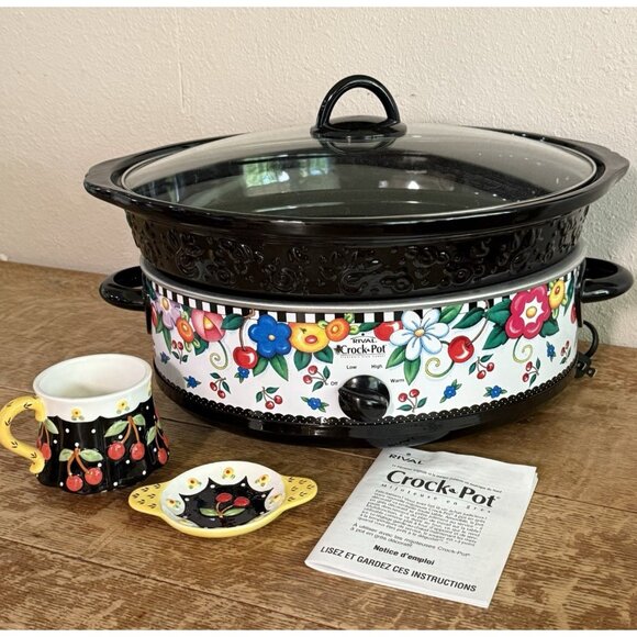 Mary Engelbreit Special Edition Rival Crock‎ Pot  6 Qt. crockpot EUC Rare - Picture 2 of 13